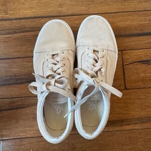 Vans Suede Low-Top Sneakers in Beige